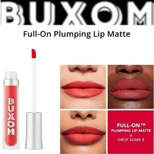 Buxom Full On Plumping Lip Velvety Smooth Matte DROP SOME $ Red - NIB Full Size